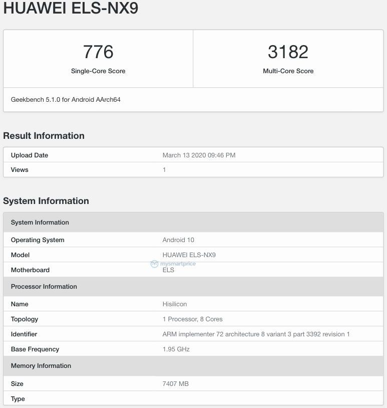 Huawei-P40-Pro-spotted-on-Geekbench