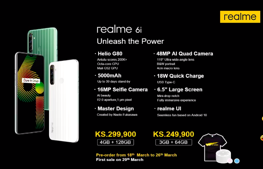 Realme 6i specs