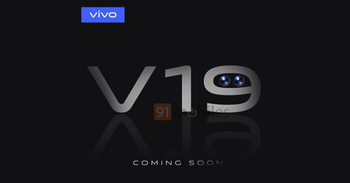Poster Vivo V19 dengan dua kamera selfie