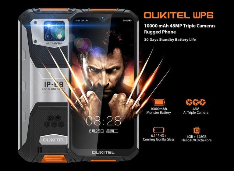 Oukitel WP6 Unboxing أسطح فيديو تتميز بتصميم قوي ولكن متميز