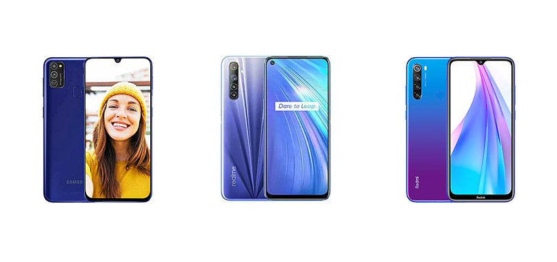 Samsung Galaxy M21 Vs Realme 6 Vs Redmi Note 8t Specs Comparison Gizmochina