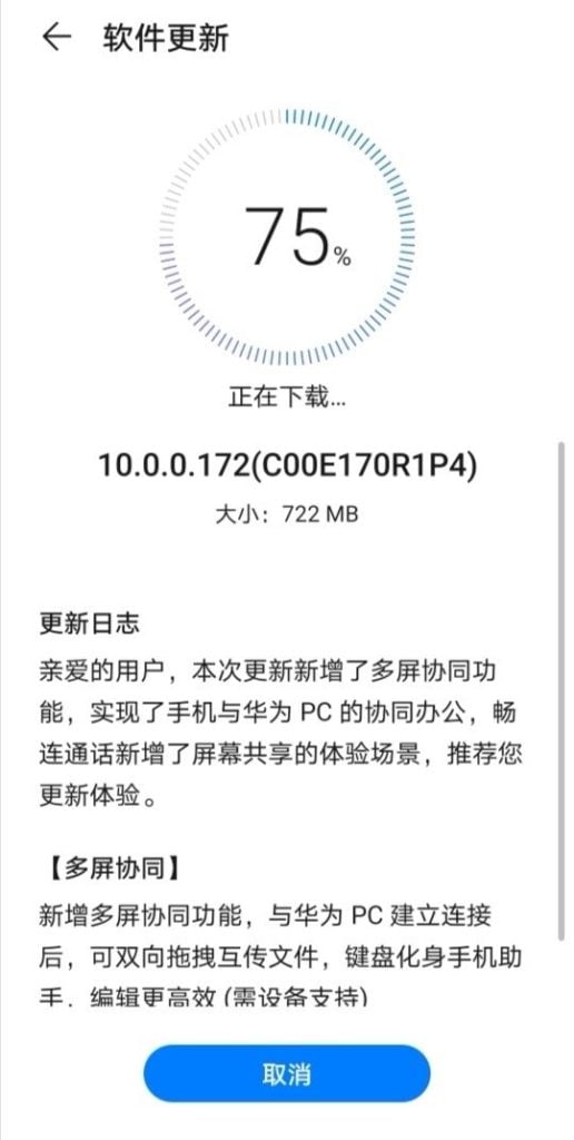 Huawei P20 Pro EMUI 10.0.0.172