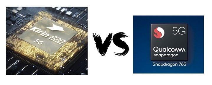 Kirin 820 5G contre Snapdragon 765G