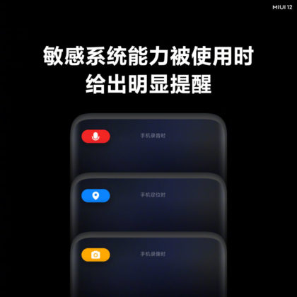 MIUI 12 Privacy Permissions