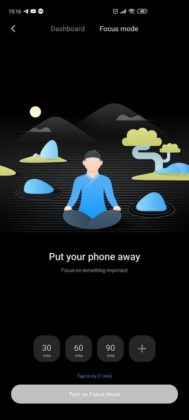 MIUI 12 Settings Focus Mode