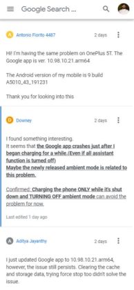 OnePlus Google App Bug Issue 07