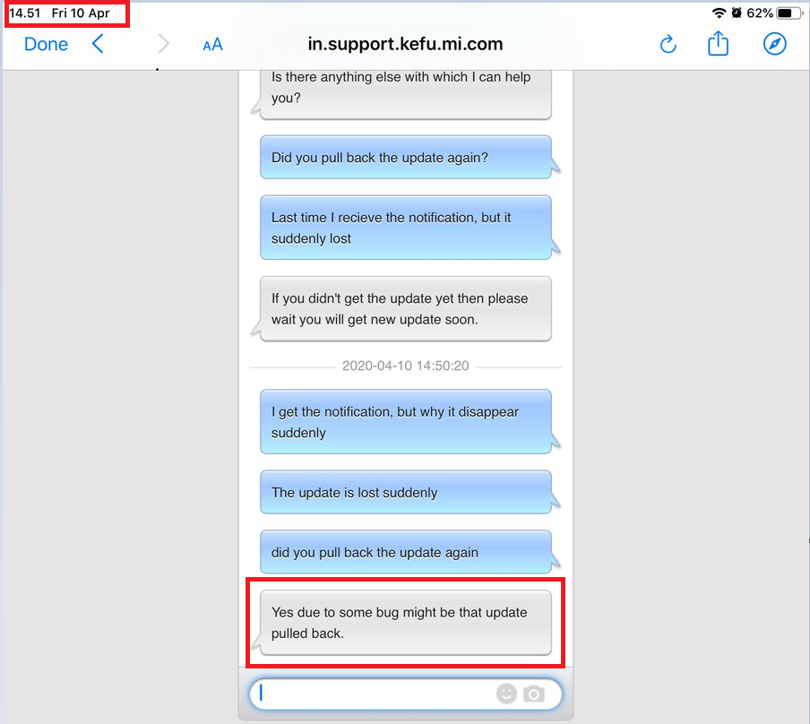 Chat support xiaomi Xiaomi Perú