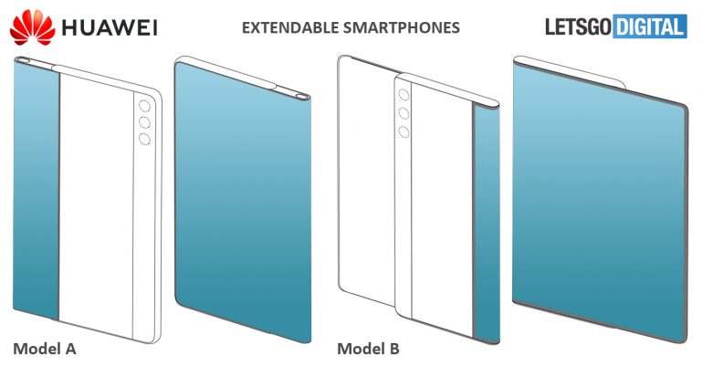 تقدم Huawei براءة اختراع لتصميم هاتف ذكي قابل للتمديد