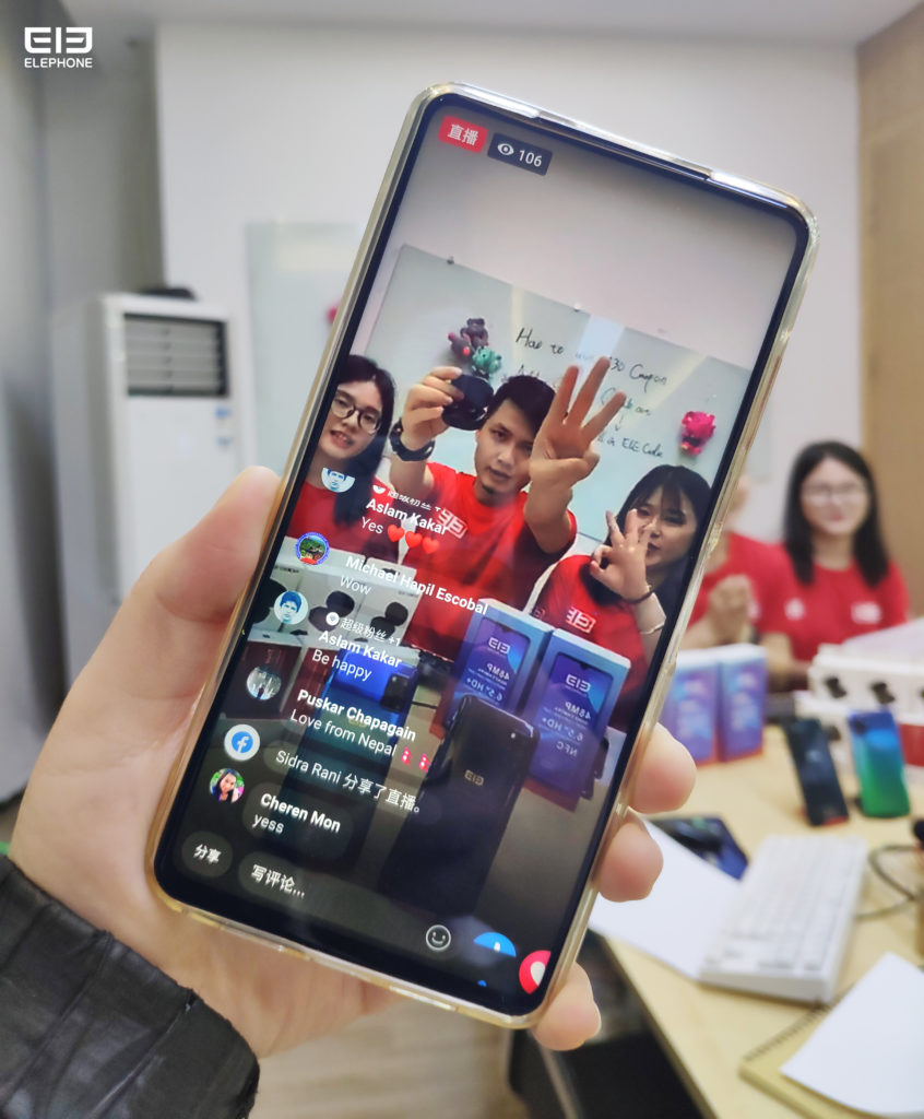 Elephone Facebook Streaming