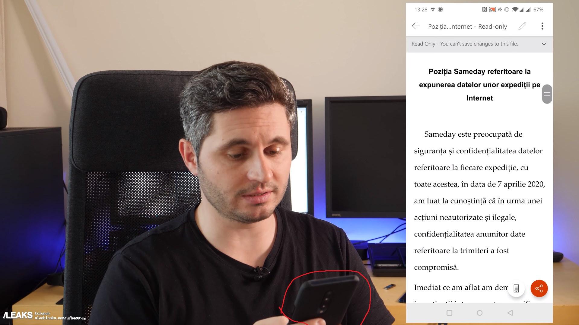 OnePlus 8 Spotted on YouTube Video