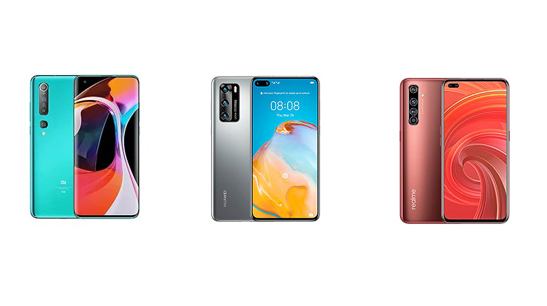 Xiaomi Mi 10 против Huawei P40 против Realme X50 Pro: сравнение характеристик