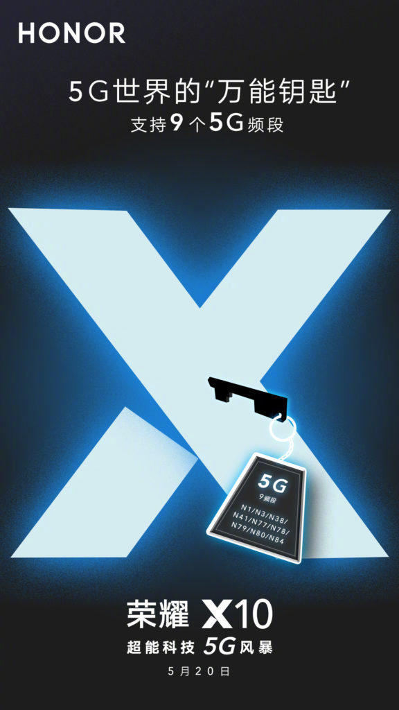 Honor X10 9 5G Bands