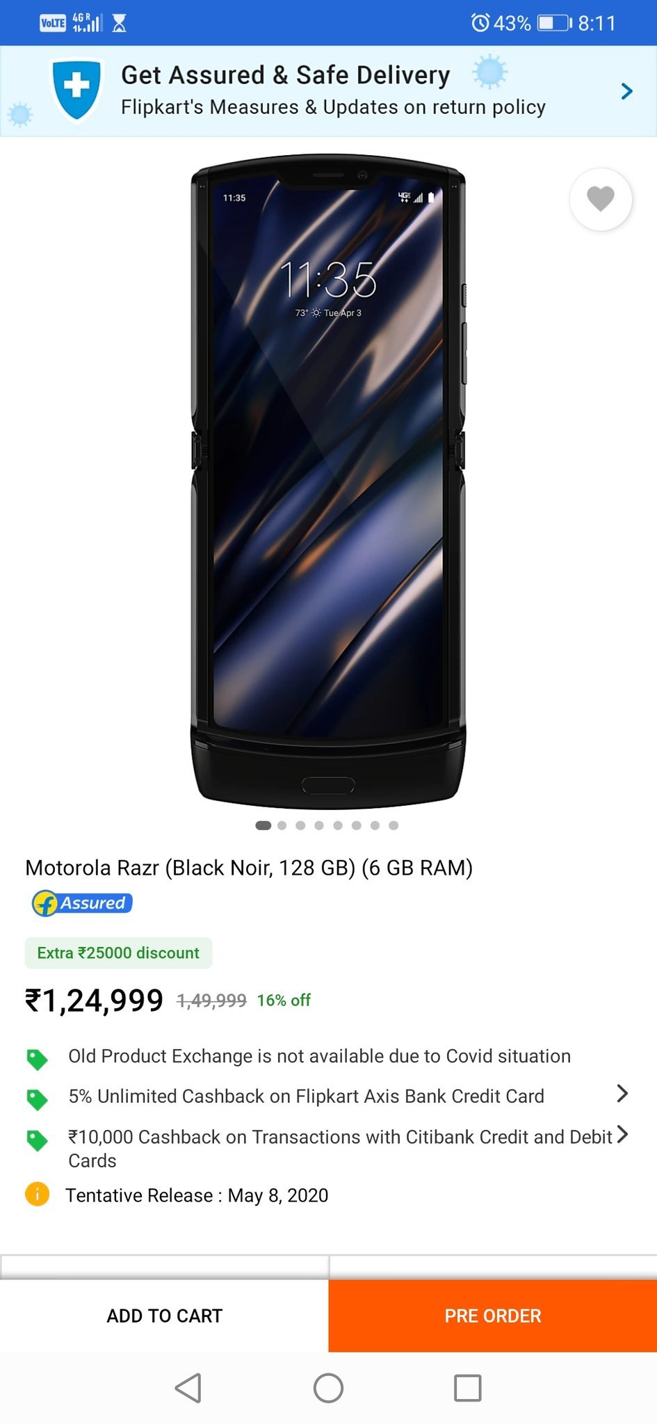 Motorola Razr May 8 tentative release date for India