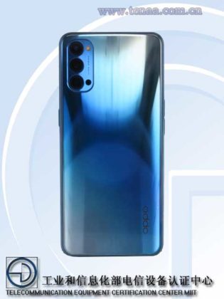 Oppo Reno 4 Back TENAA
