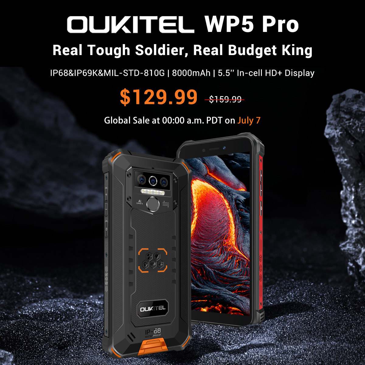Oukitel Wp5 Pro Rugged Smartphone Launched With A 8000mah Battery Helio 5 Soc For 129 99 Gizmochina