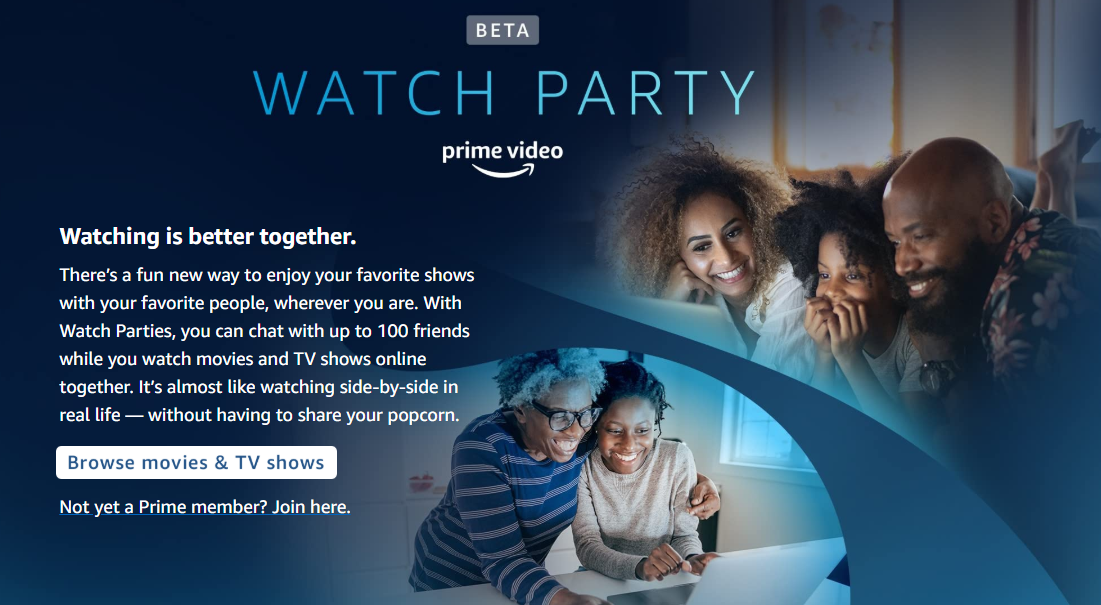 Amazon Prime Video的观看派对可让您与亲朋好友一起观看节目和电影