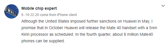 Huawei Mate 40 Kirin 1000