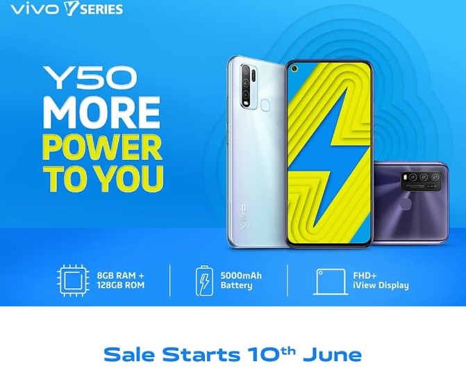 Vivo Y50 June 10 launch