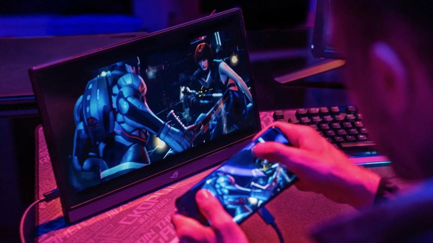 Asus unveils the ROG Strix XG16 Portable Gaming Monitor, features built in battery - Gizmochina