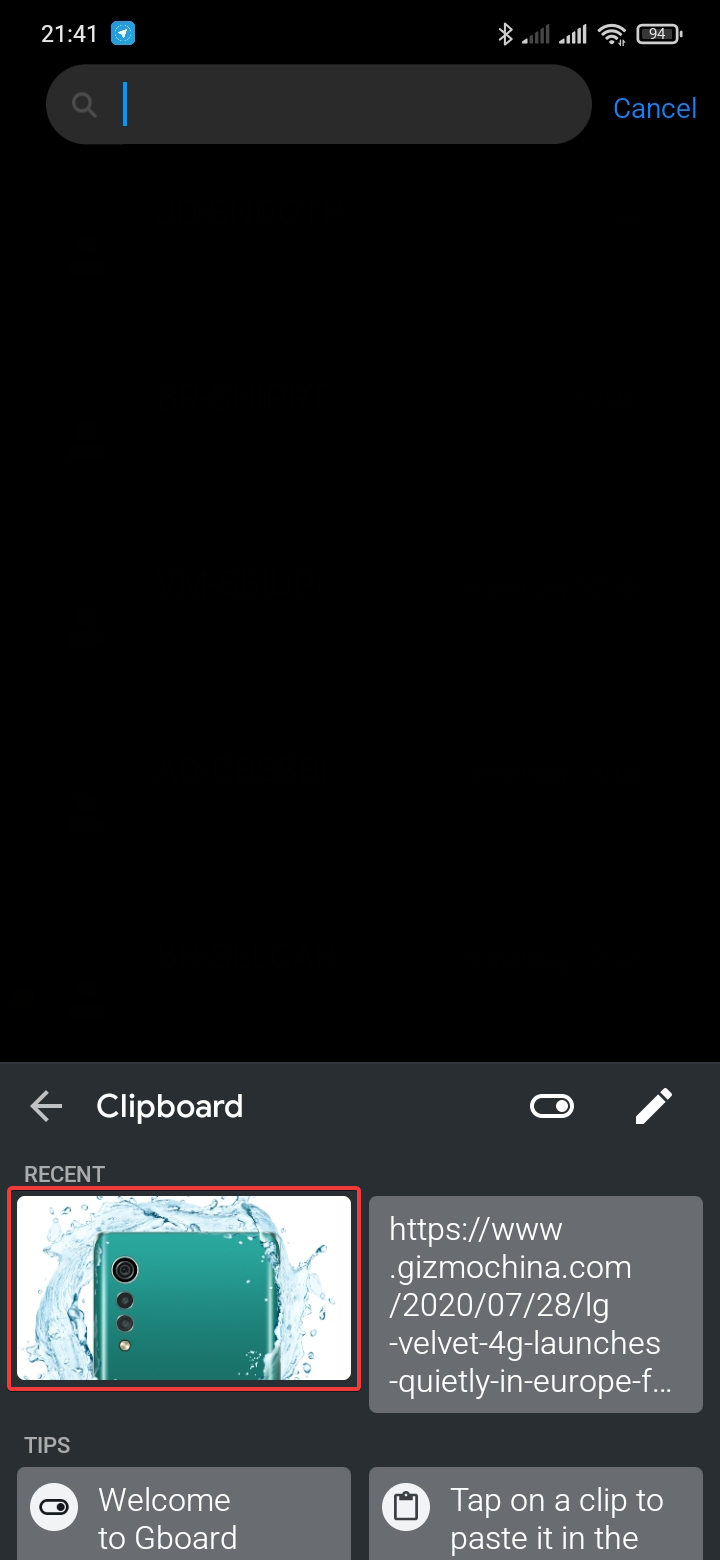 GBoard's builtin clipboard now supports images Gizmochina
