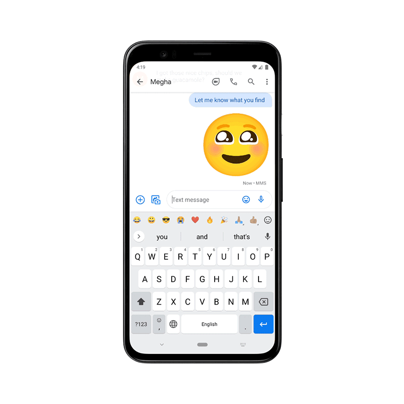 GBoard Quick Access Emoji Bar