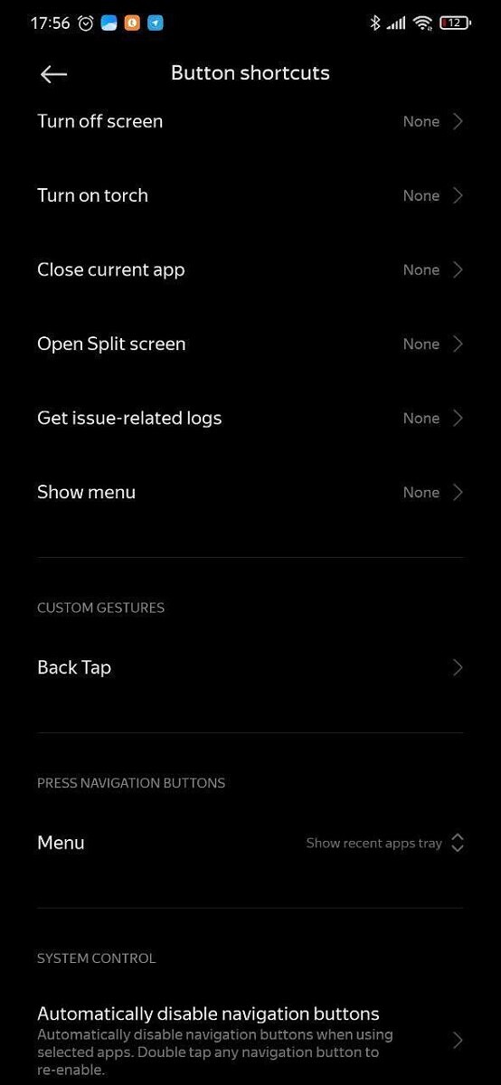 MIUI 12 Back Tap Gesture 01