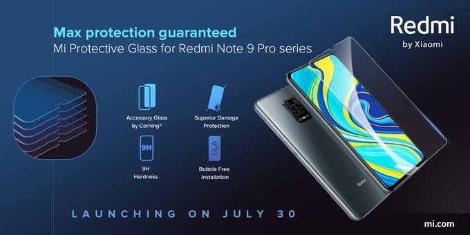 Mi Protective Glass for Redmi Note 9 Pro series