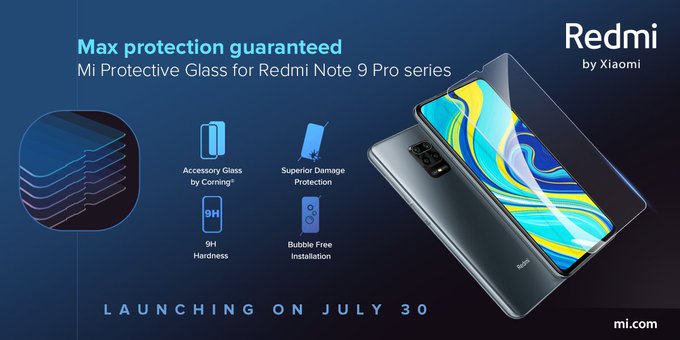 Mi Protective Glass for Redmi Note 9 Pro series