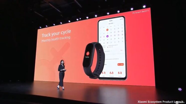 Mi Smart Band 5 period tracking