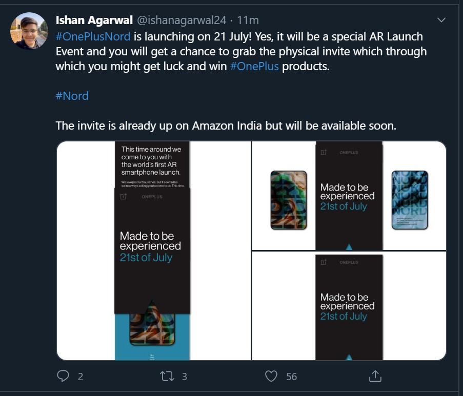 OnePlus Nord launch date