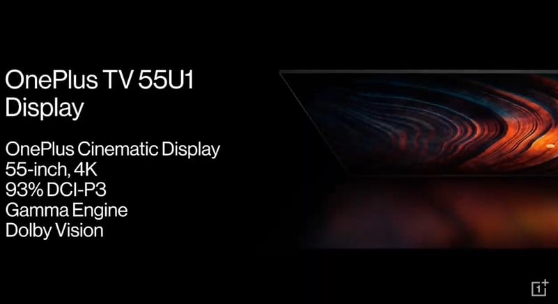   OnePlus TV 55UI Especificaciones de pantalla 