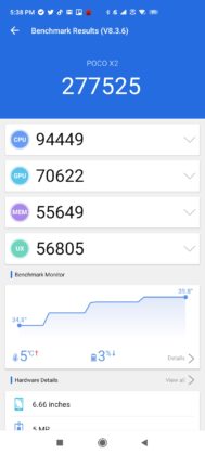 Poco X2 Antutu benchmark