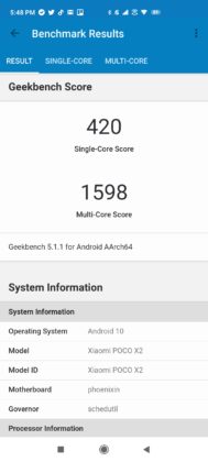 Poco X2 Geekbench