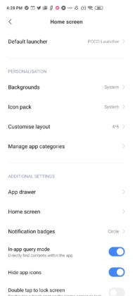 Poco X2 Poco Launcher