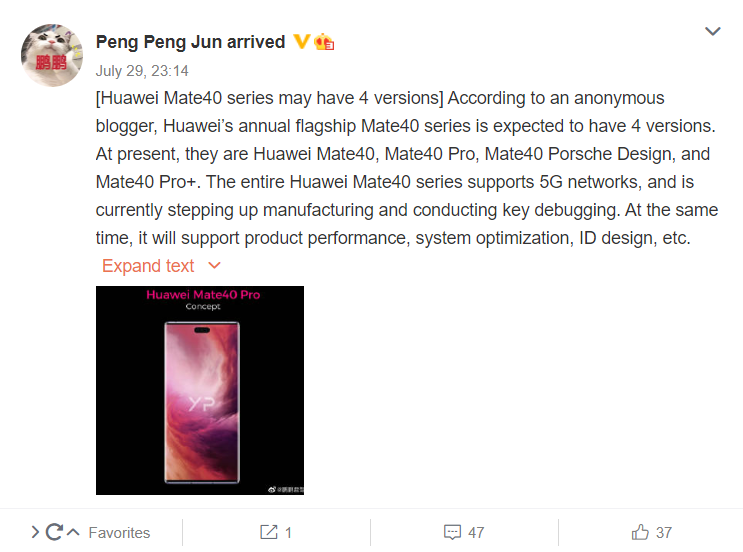 Huawei Rumored To Launch A New Mate 40 Pro Plus Model Gizmochina