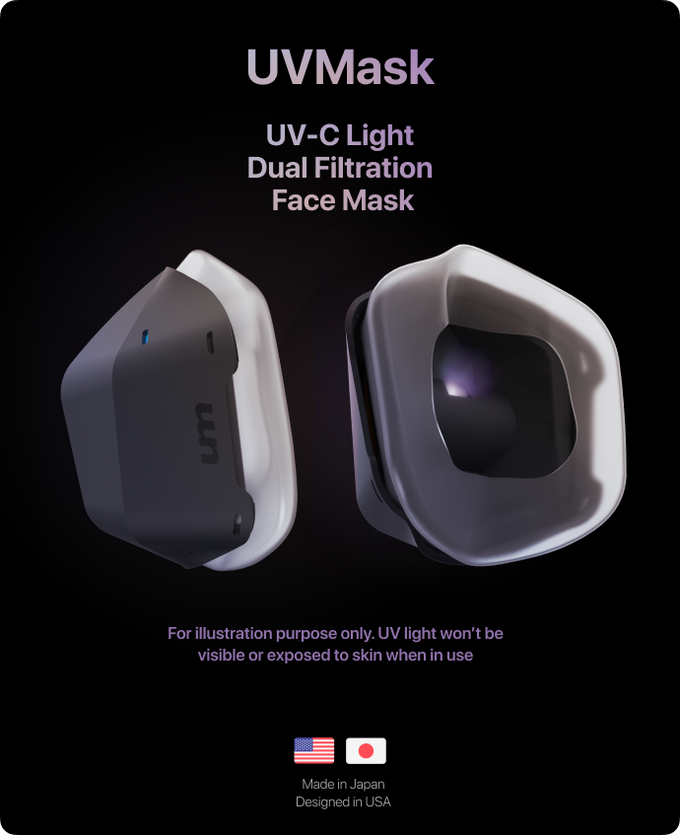 带有UV-C净化技术的UVMask防污染口罩以99美元的价格到达Indiegogo