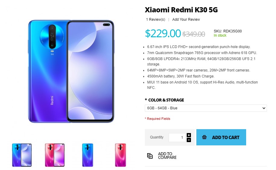 Xiaomi redmi k30 5g