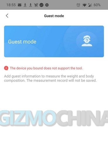 Amazfit Smart Scale - Guest mode