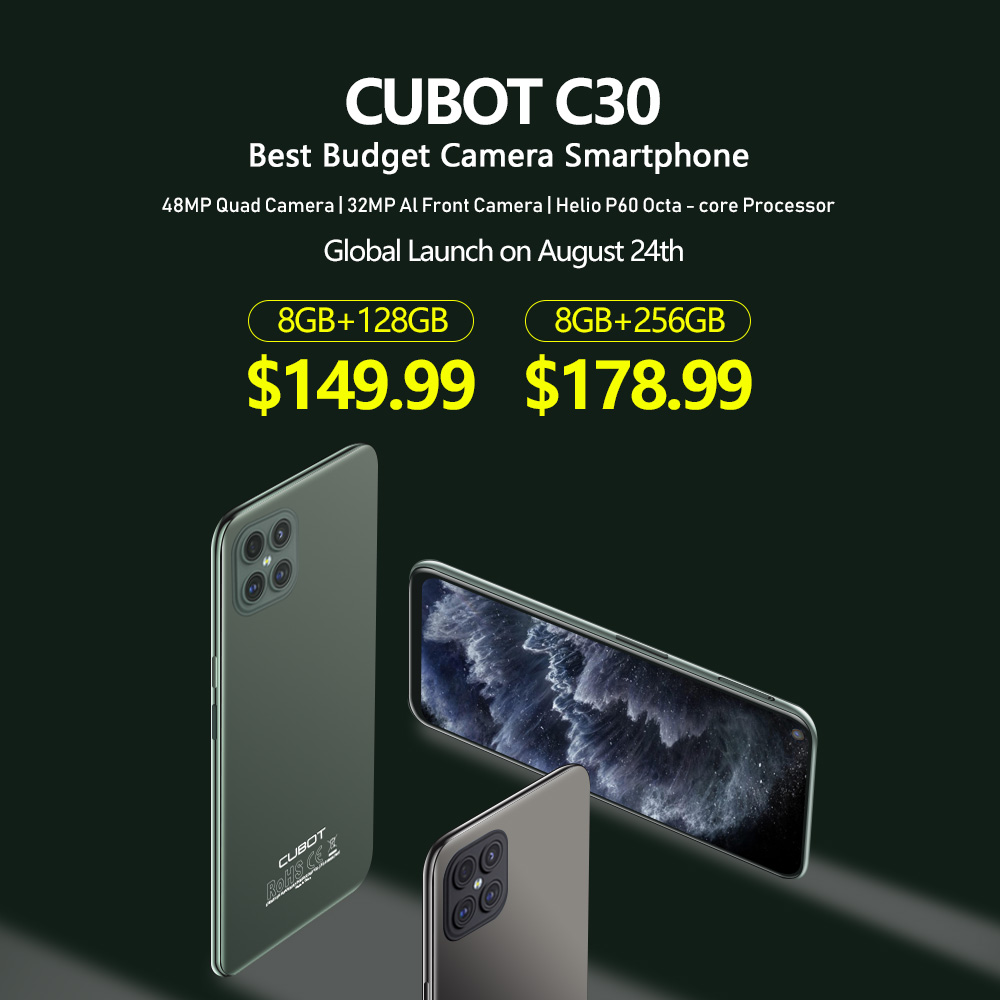 Cubot C30 Unveiled With Quad Rear Camera 8gb Ram 128gb Storage And 6 4 Inch Display For 149 99 Gizmochina