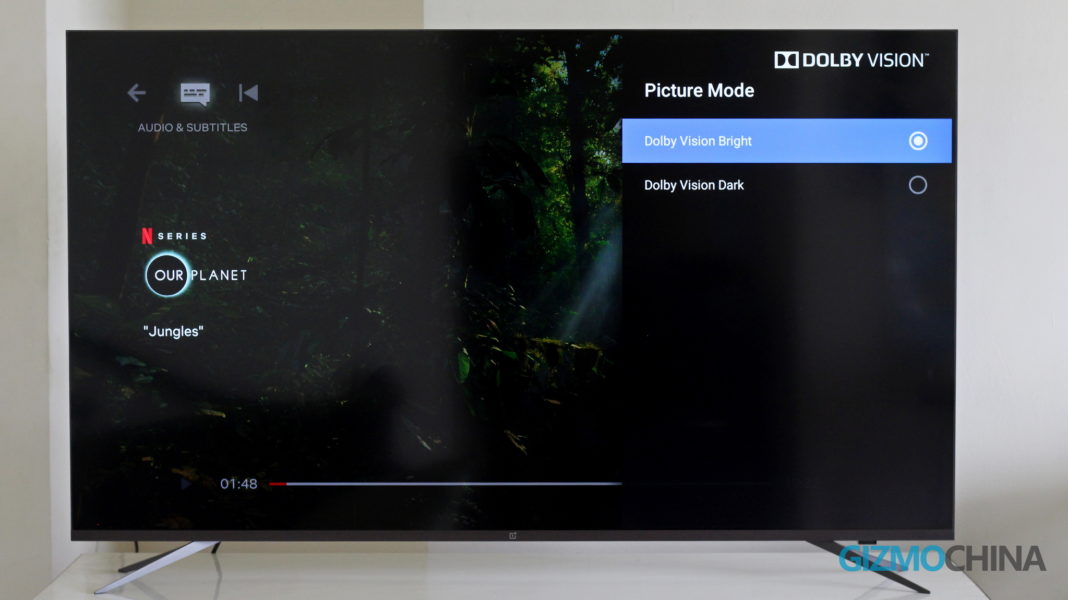 OnePlus TV U1 Dolby Vision Bright and Dark