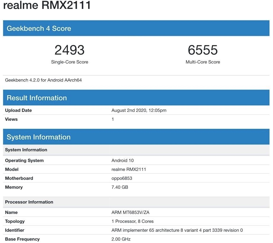 Realme-RMX2111-Geekbench