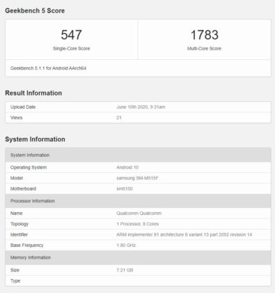 m51 processor details
