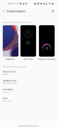 OnePlus OxygenOS 11 Light Mode Settings