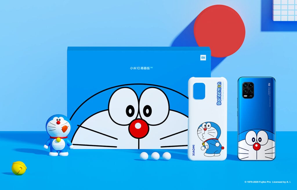 Xiaomi Mi 10 Youth Doraemon Limited Edition Launches For 2 799 Yuan 407 Gizmochina