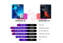 Elephone U5 fares better against Elephone E10 in specs comparison elephone u5 vs e10