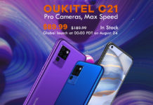 Global sales of Oukitel C21 budget smartphone to commence from August 24 at a price of $89.99