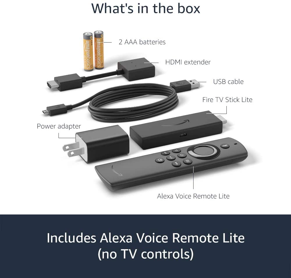 Fire TV Stick Lite box contents