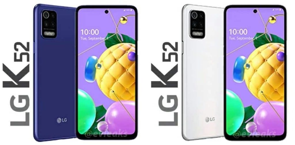LG K52 leaked renders by Evan Blass