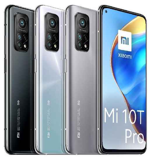 MI 10T Pro all colors front and back view