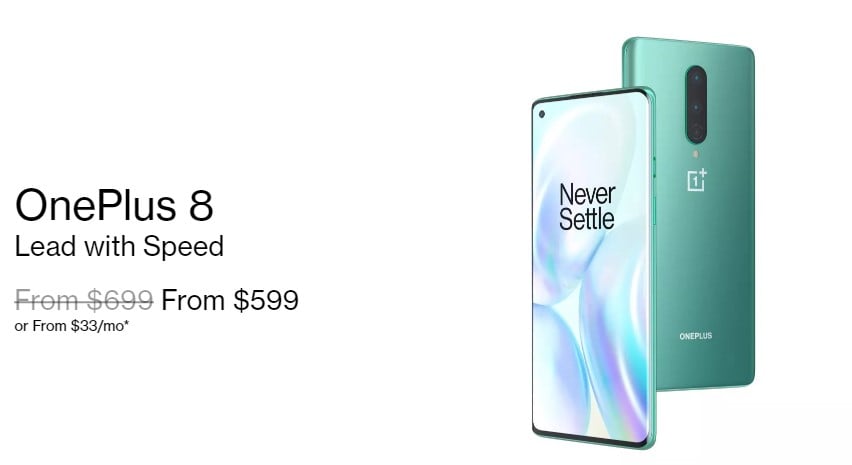 OnePlus 8 price cut